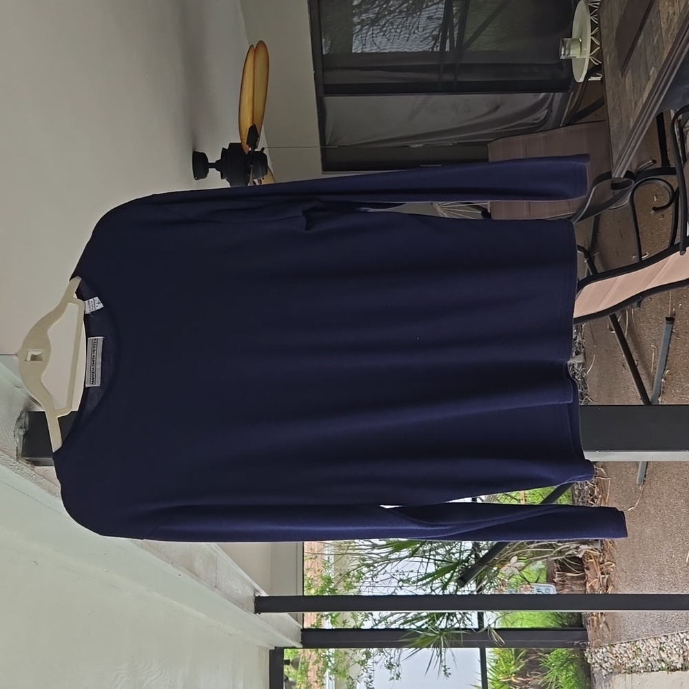 Amanda Smith Deep Blue Knit Top